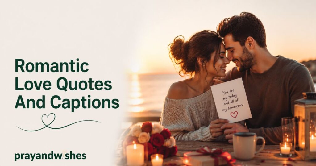 280+ Romantic Love Messages To Melt Your Partner’s Heart 11 Romantic couple sharing love quotes and captions in a cozy aesthetic setting with warm lighting and heartfelt emotions