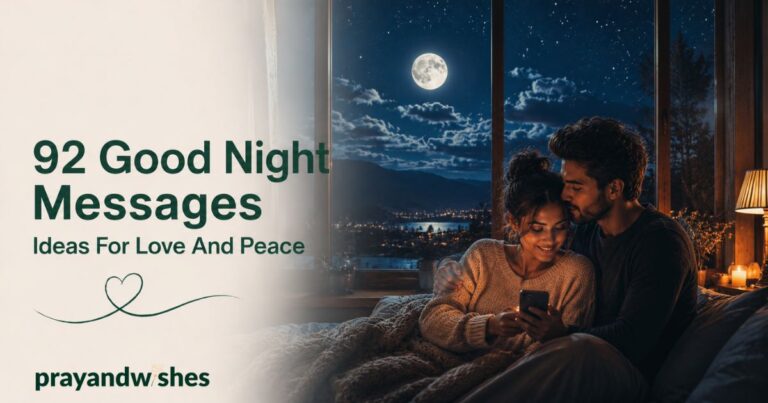 Romantic couple enjoying a peaceful night together under moonlight for 92 good night messages ideas for love and peace, with cozy lighting and a calm nighttime atmosphere.