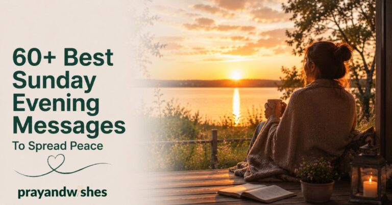 Peaceful Sunday evening lifestyle scene with a woman relaxing at sunset for 60+ best Sunday evening messages to spread peace
