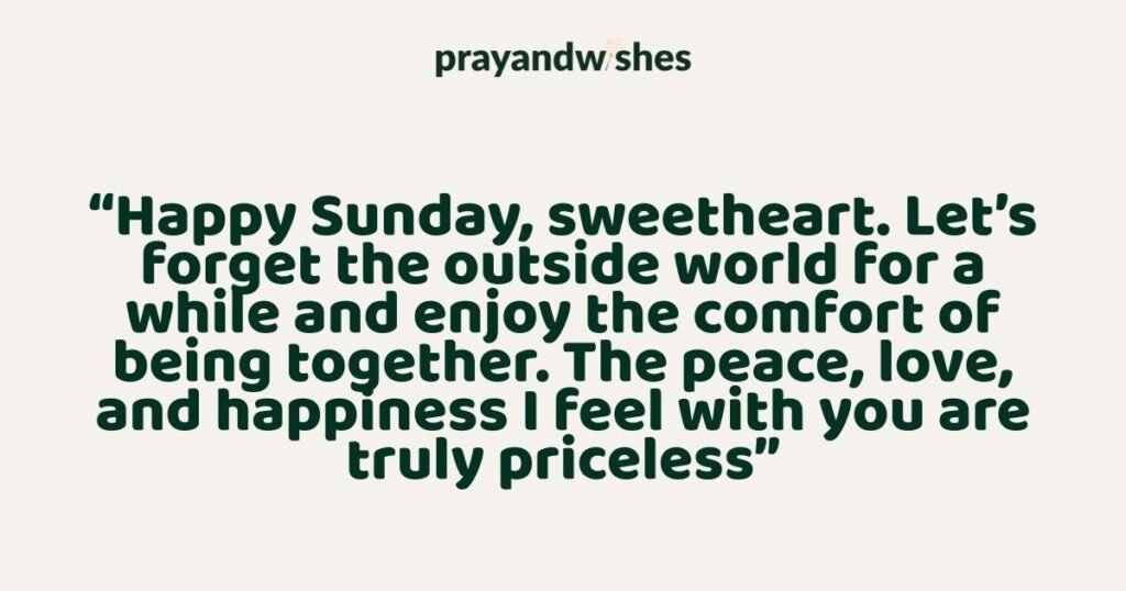 Romantic Sunday Love Message