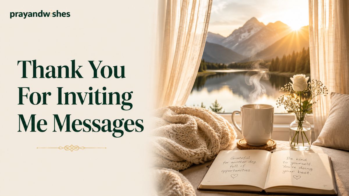 Thank You for Inviting Me Messages – Heartfelt words to express your gratitude and appreciation.